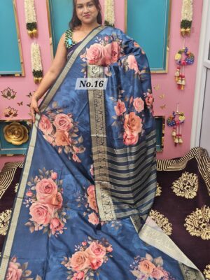 SALE 12TH AUG – DIGITAL PRINT SILK SAREE (NO.16)