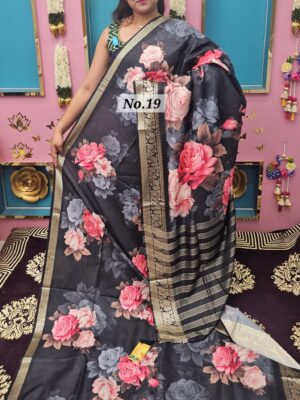 SALE 12TH AUG – DIGITAL PRINT SILK SAREE (NO.19)