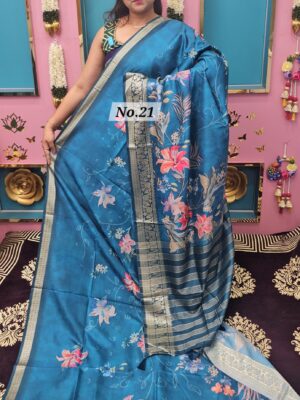 SALE 12TH AUG – DIGITAL PRINT SILK SAREE (NO.21)