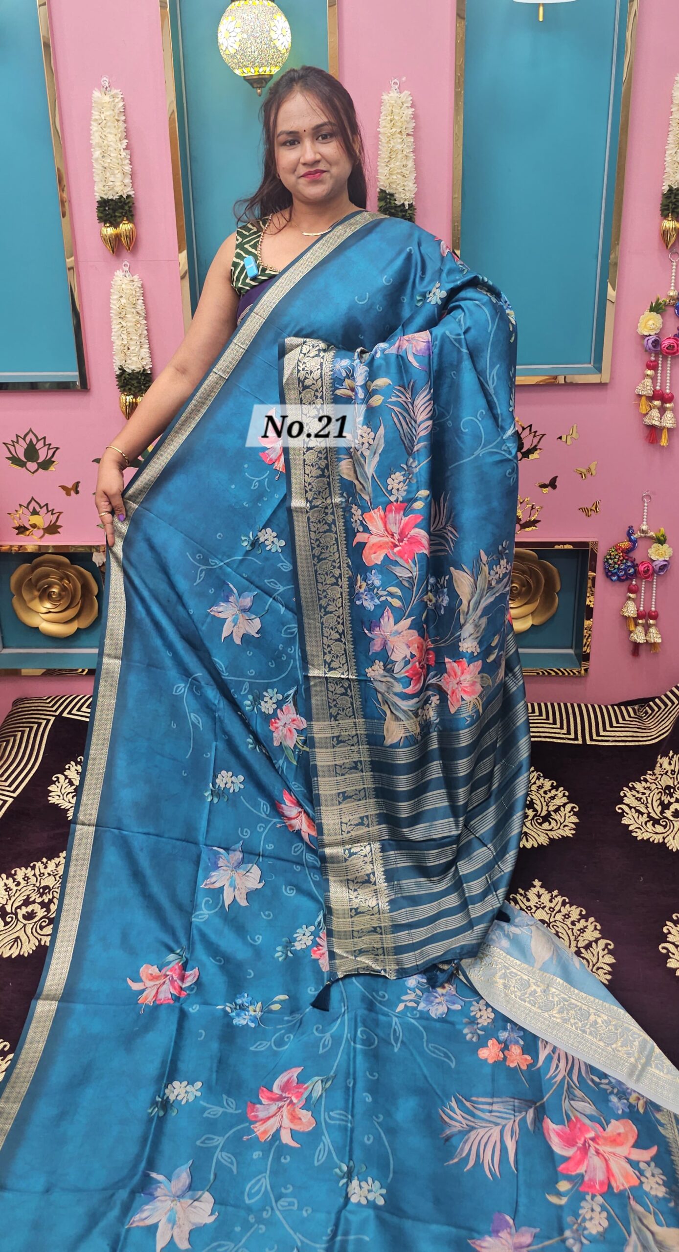 SALE 12TH AUG – DIGITAL PRINT SILK SAREE (NO.21)