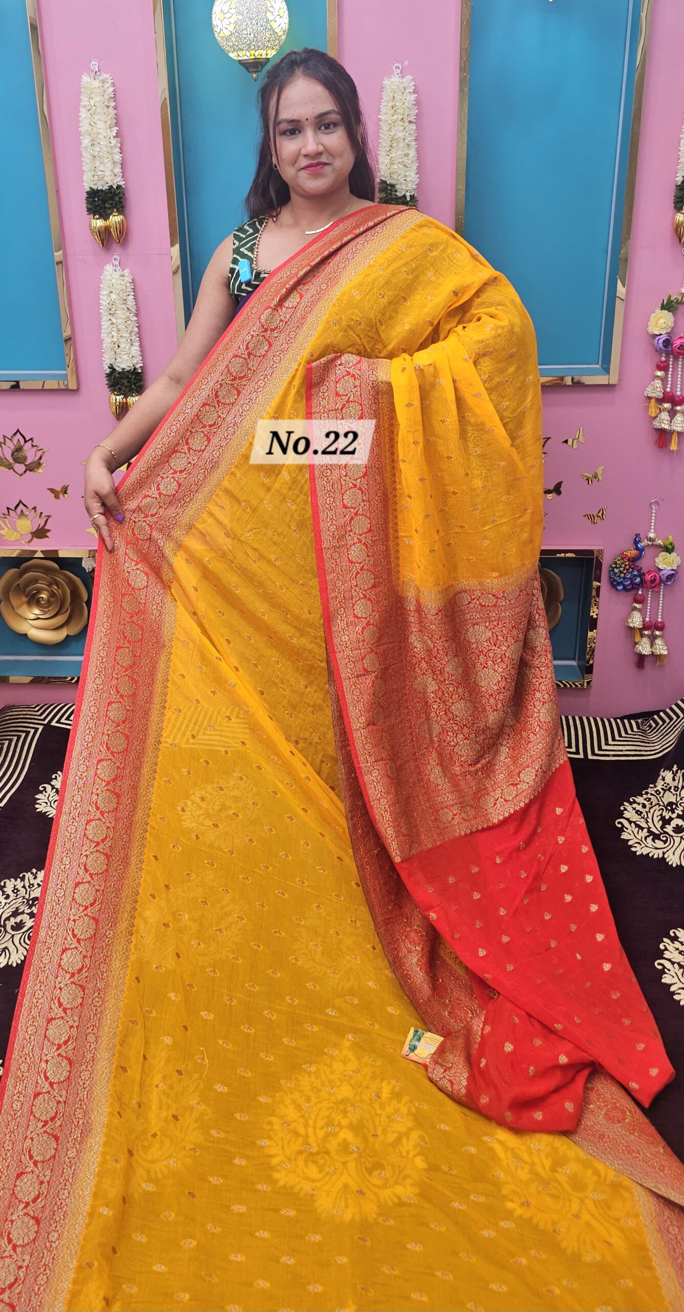 SALE 12TH AUG – GEORGETTE KHADDI SAREE (NO.22)