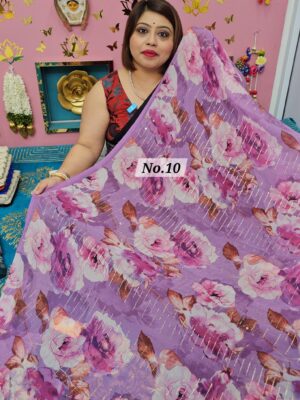 SALE 26TH AUG - MOSS CHIFFON SAREE (NO.10)
