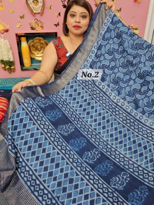 SALE 20TH AUG – PURE CHANDERI AJRAKH SAREE (NO.2)