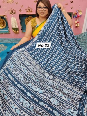 SALE 29TH AUG – PREMIUM MIRROR CREPE MODAL SAREE (NO.33)