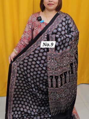 SALE 25TH AUG - PURE AJRAKH MODAL MIRROR SAREE (NO.9)
