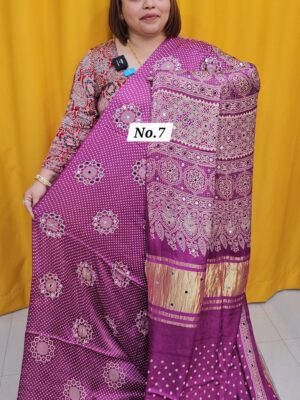 SALE 25TH AUG - GAZZI MODAL LAGDI PATTA SAREE (NO.7)