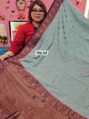 SALE 7TH AUG - GEORGETT SILK KHADDI SAREE (NO.14)