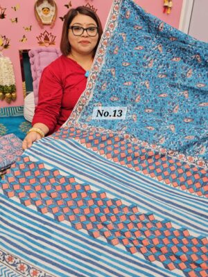 SALE 7TH AUG - MULTANI SANGANERI DABU BLOCK SAREE (NO.13)