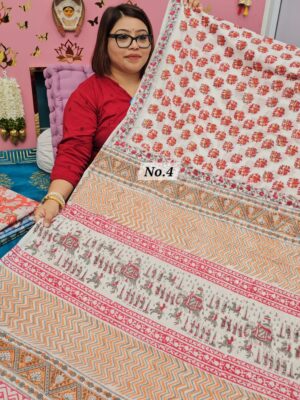 SALE 7TH AUG - MULTANI SANGANERI DABU BLOCK SAREE (NO.4)