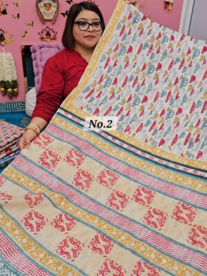 SALE 7TH AUG - MULTANI SANGANERI DABU BLOCK SAREE (NO.2)
