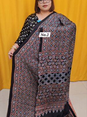 9TH AUG MEGA SALE - PURE AJRAKH MODAL SILK SAREE (NO.2)
