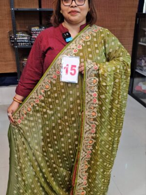 31ST AUG – MOSS CHIFFON SAREE (NO.15)