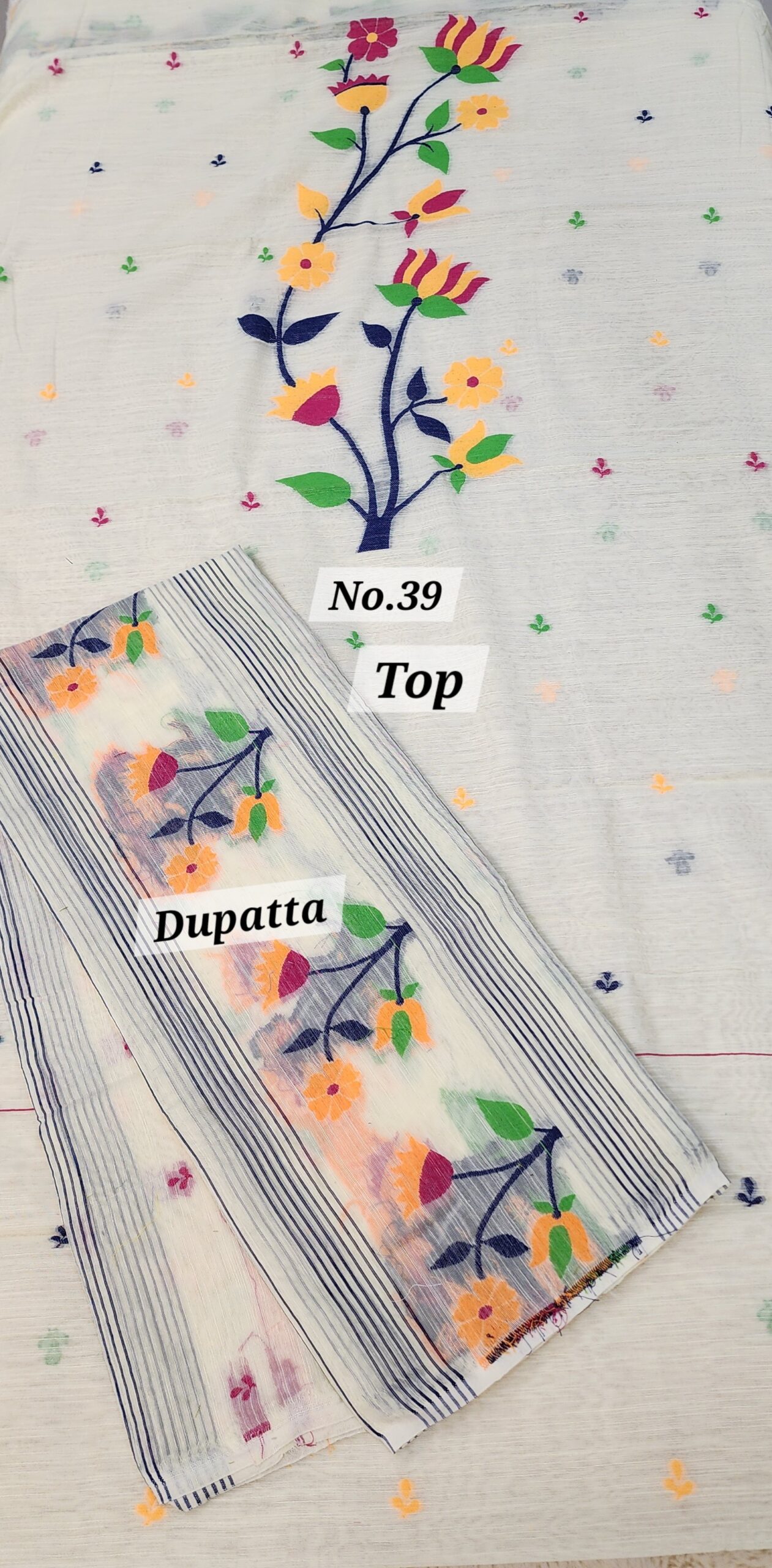 9TH SEP SALE – JAMDANI DRESS MATERIAL (NO.39)