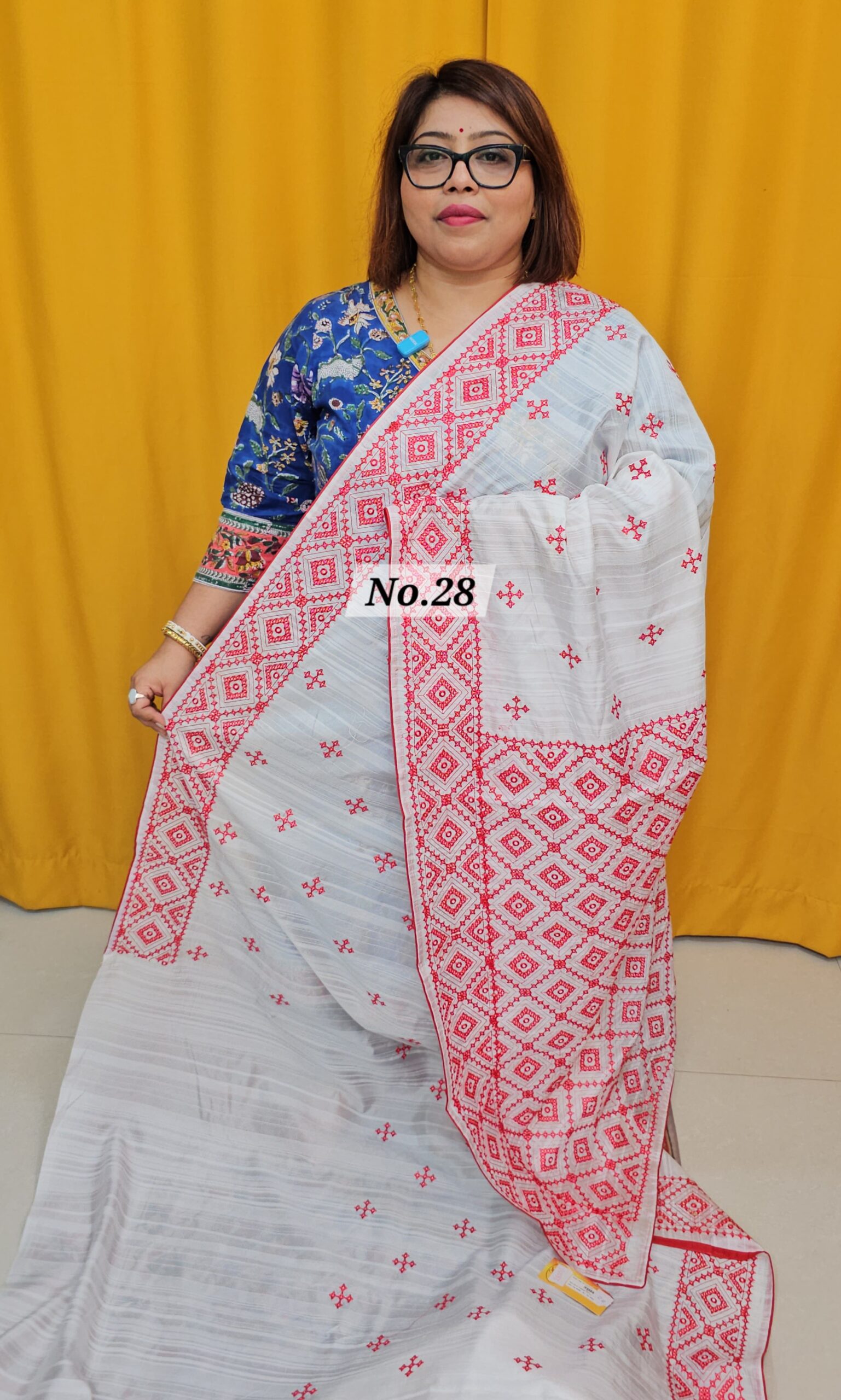 7TH SEP LIVE - RAW SILK TUSSAR KATHIWAD SAREE (NO.28)