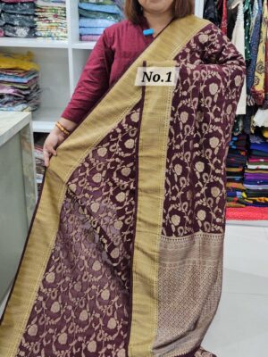 7TH SEP LIVE - TUSSAR SILK KHADDI SAREE (NO.1)