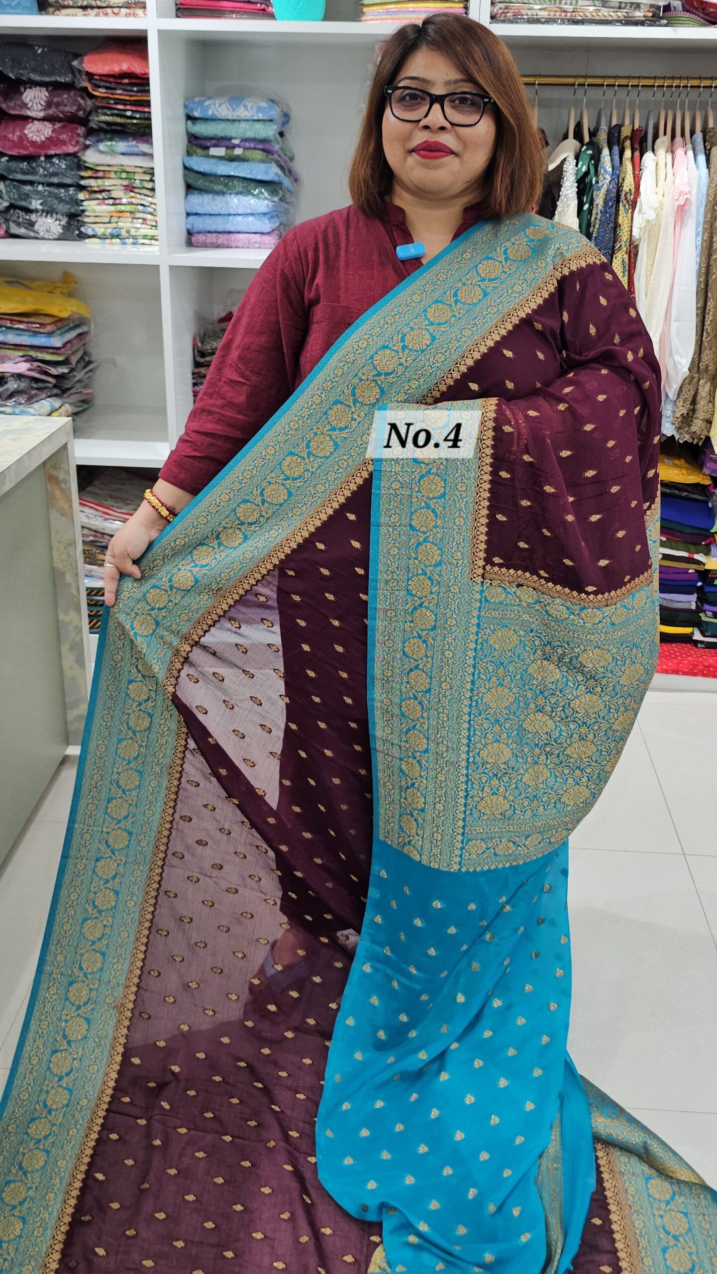 7TH SEP LIVE - GEORGETT KHADDI SAREE (NO.4)