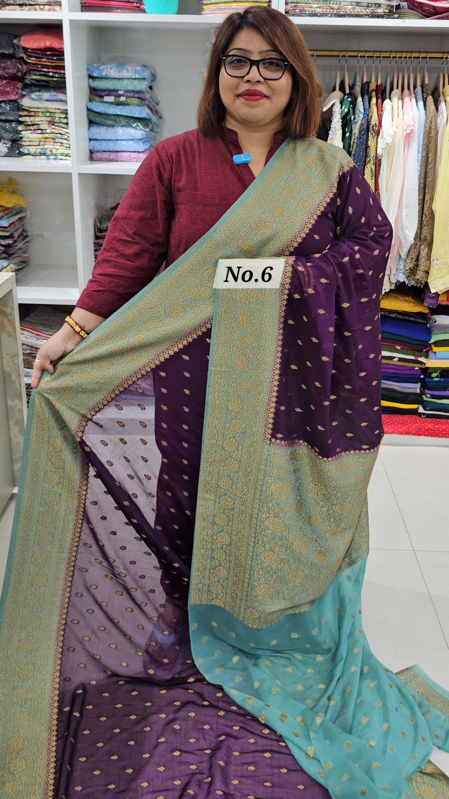 7TH SEP LIVE - GEORGETT KHADDI SAREE (NO.6)