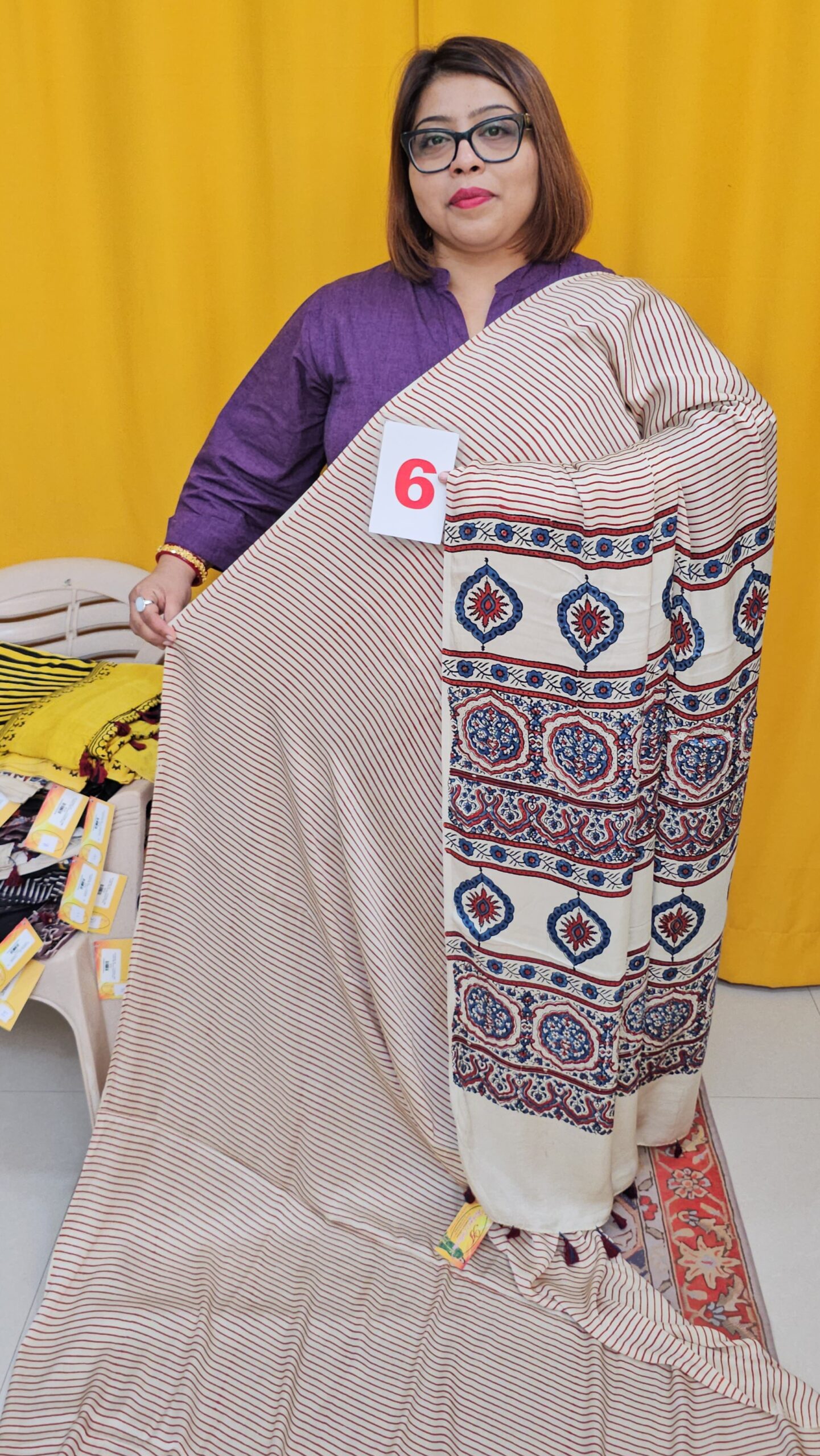 2ND SEP LIVE – PURE AJRAKH MODAL SILK SAREE (NO.6)