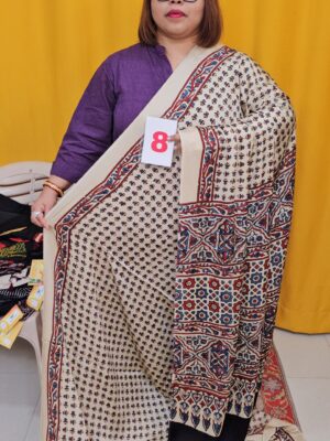 2ND SEP LIVE – PURE AJRAKH MODAL SILK SAREE (NO.8)