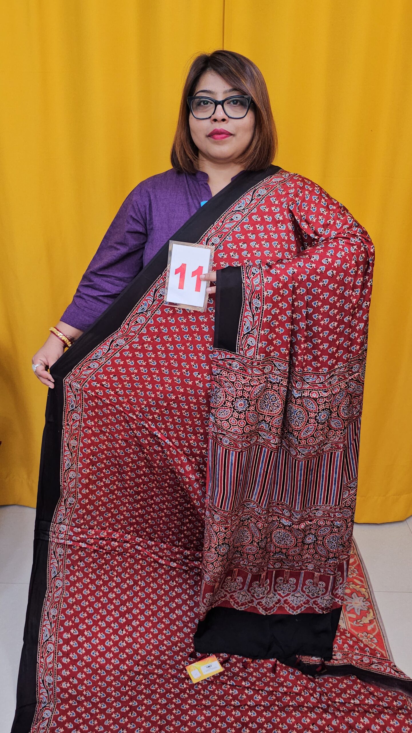 2ND SEP LIVE – PURE AJRAKH MODAL SILK SAREE (NO.11)