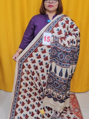 2ND SEP LIVE – PURE AJRAKH MODAL SILK SAREE (NO.15)