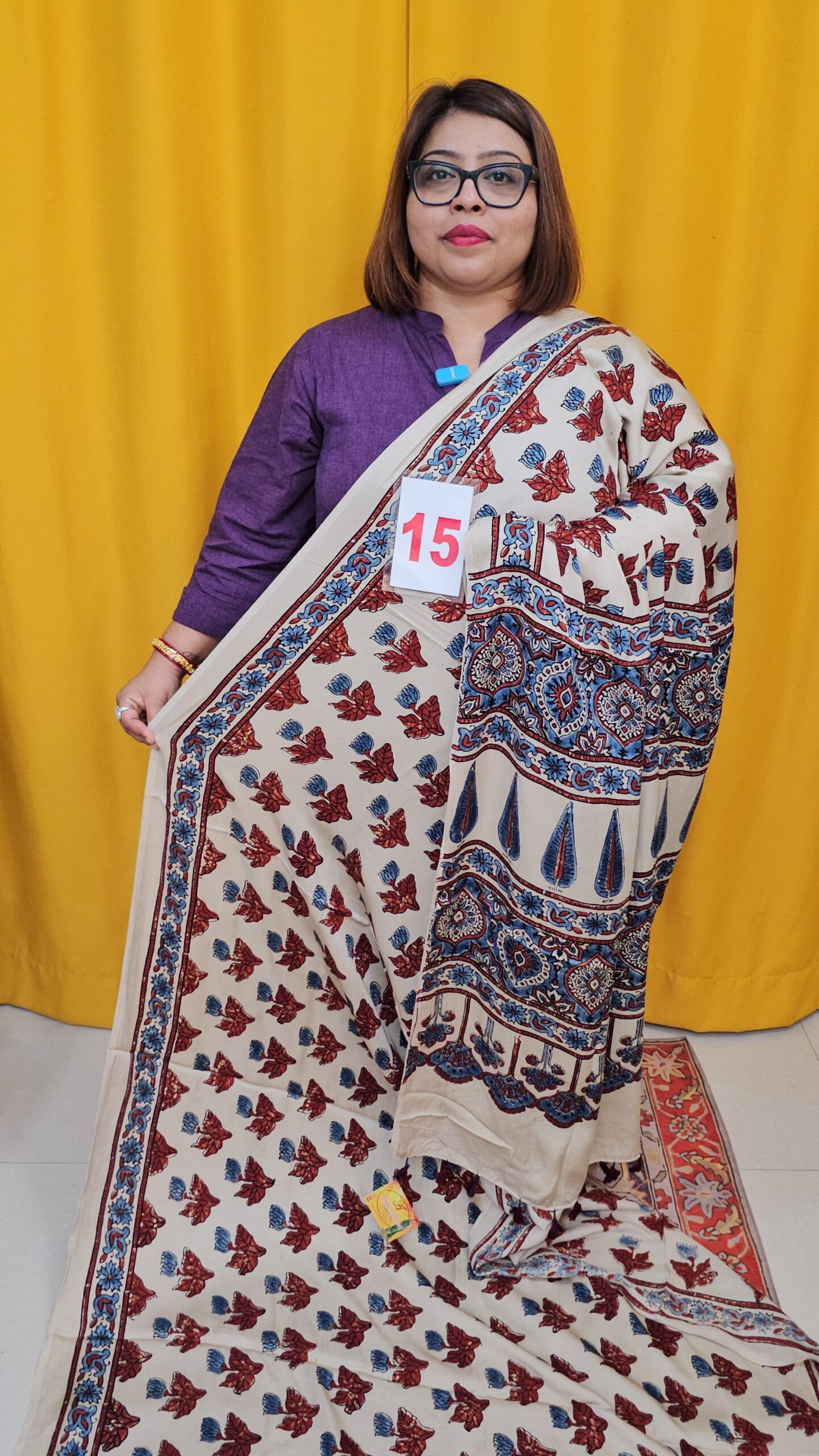 2ND SEP LIVE – PURE AJRAKH MODAL SILK SAREE (NO.15)