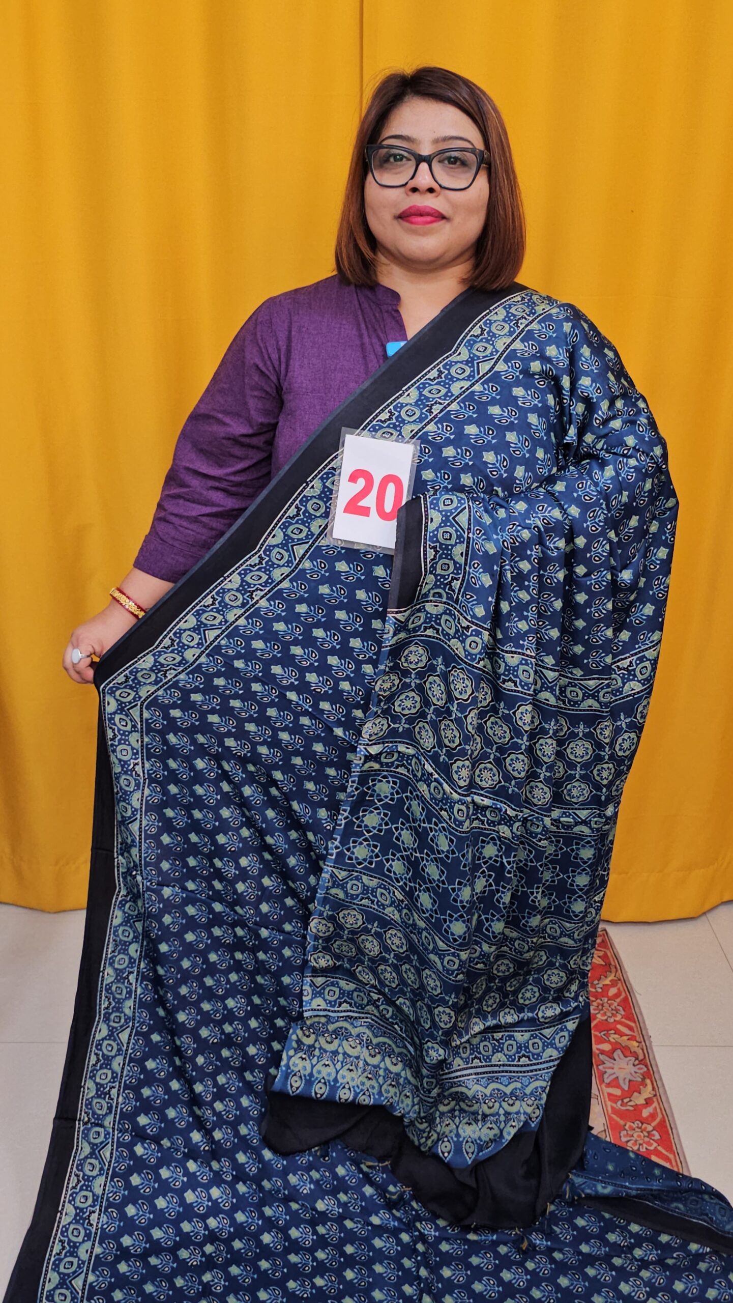 2ND SEP LIVE – PURE AJRAKH MODAL SILK SAREE (NO.20)