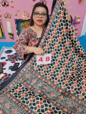 14TH SEP LIVE – PREMIUM MIRROR CREPR MODAL SAREE (NO.48)