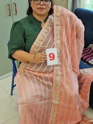 6TH SEP LIVE - MOSS CHIFFON SAREE (NO.9)