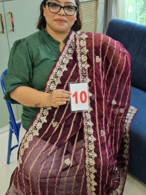 6TH SEP LIVE - MOSS CHIFFON SAREE (NO.10)