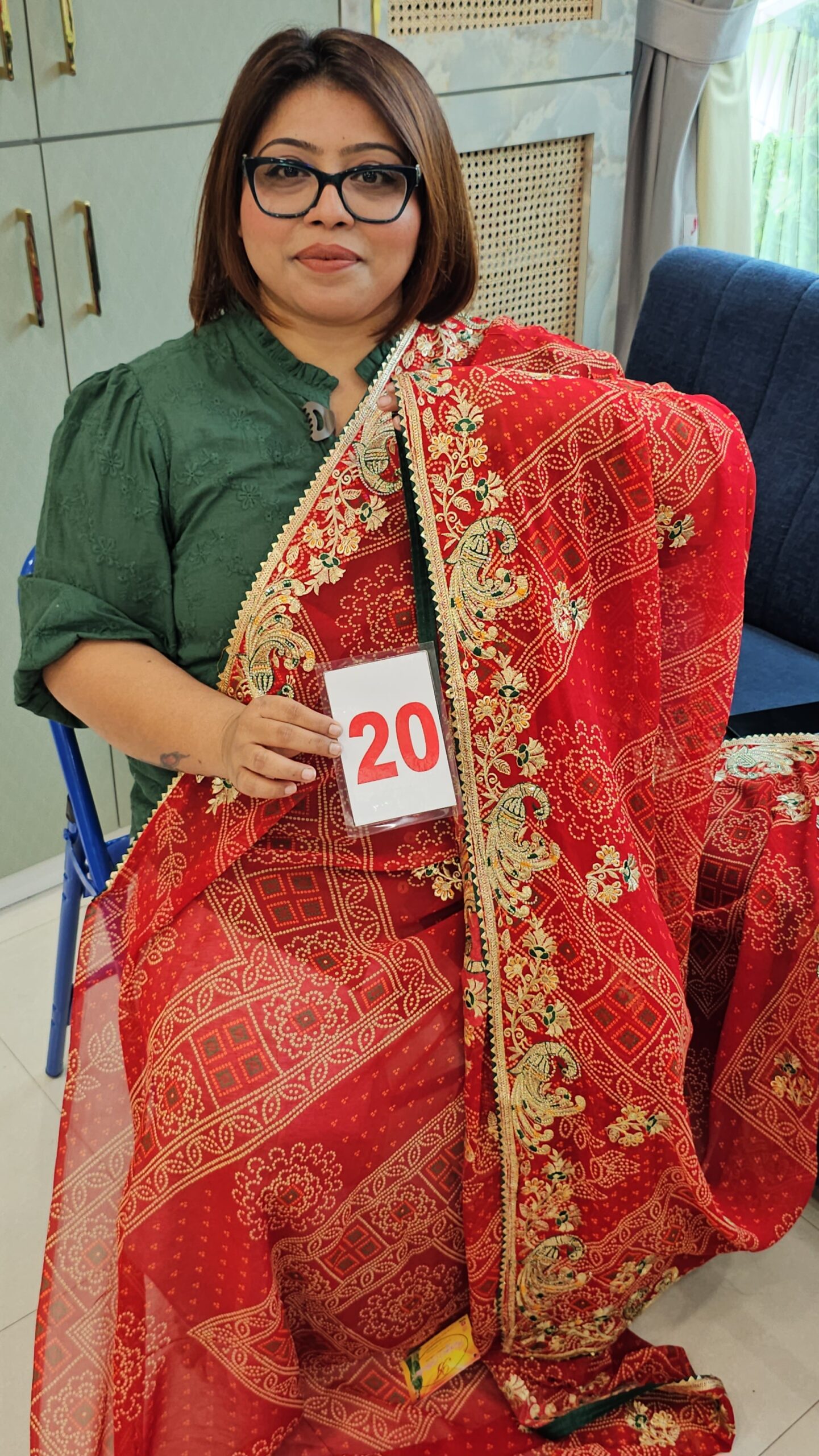 6TH SEP LIVE - MOSS CHIFFON SAREE (NO.20)