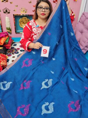 12TH SEP LIVE – PURE HANDLOOM LINEN SAREE (NO.9)