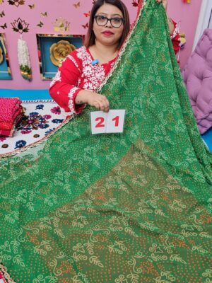 12TH SEP LIVE - MOSS CHIFFON SAREE (NO.21)
