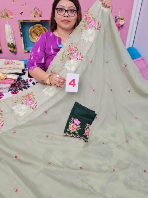 18TH SEP LIVE – MOSS CHIFFON SAREE (NO.4)
