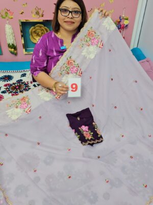 18TH SEP LIVE – MOSS CHIFFON SAREE (NO.9)