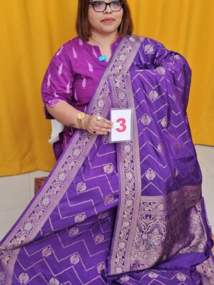 8TH SEP LIVE -  GEORGETT SILK KHADDI SAREE (NO.3)