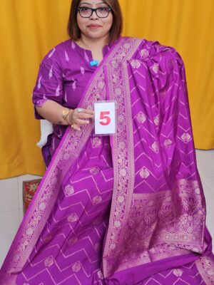 8TH SEP LIVE -  GEORGETT SILK KHADDI SAREE (NO.5)