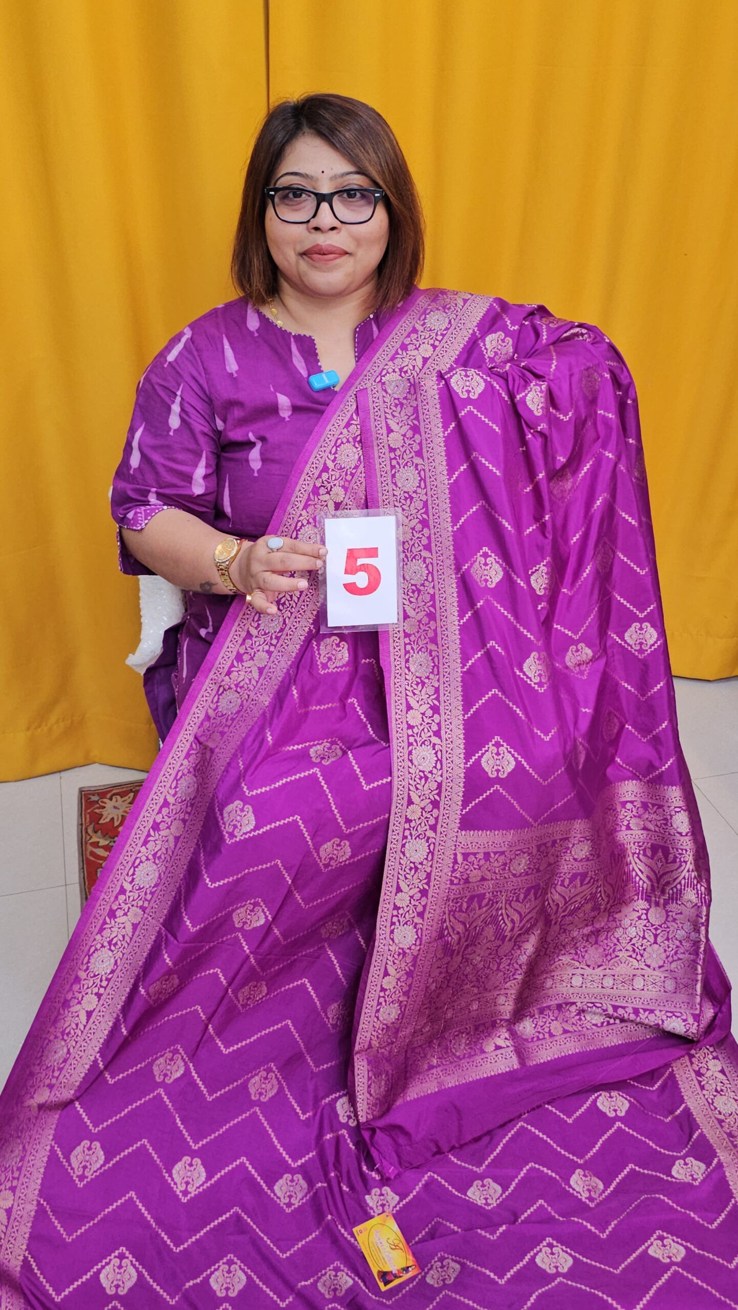 8TH SEP LIVE - GEORGETT SILK KHADDI SAREE (NO.5)