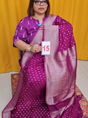 8TH SEP LIVE -  GEORGETT SILK KHADDI SAREE (NO.15)