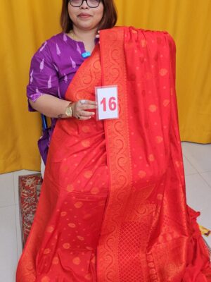 8TH SEP LIVE -  GEORGETT SILK KHADDI SAREE (NO.16)