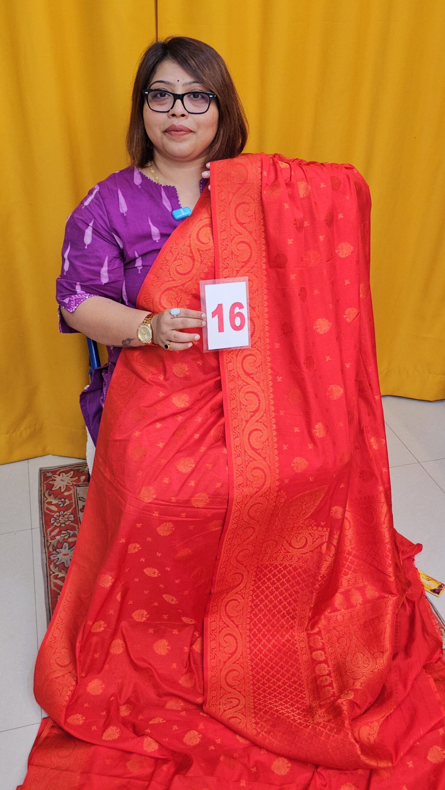 8TH SEP LIVE - GEORGETT SILK KHADDI SAREE (NO.16)
