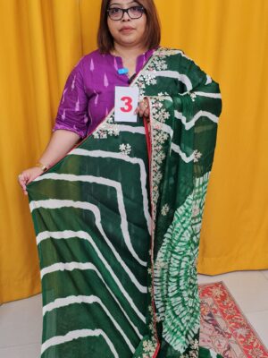 8TH SEP LIVE - MOSS CHIFFON SAREE (NO.3)