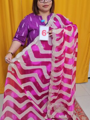 8TH SEP LIVE - MOSS CHIFFON SAREE (NO.6)