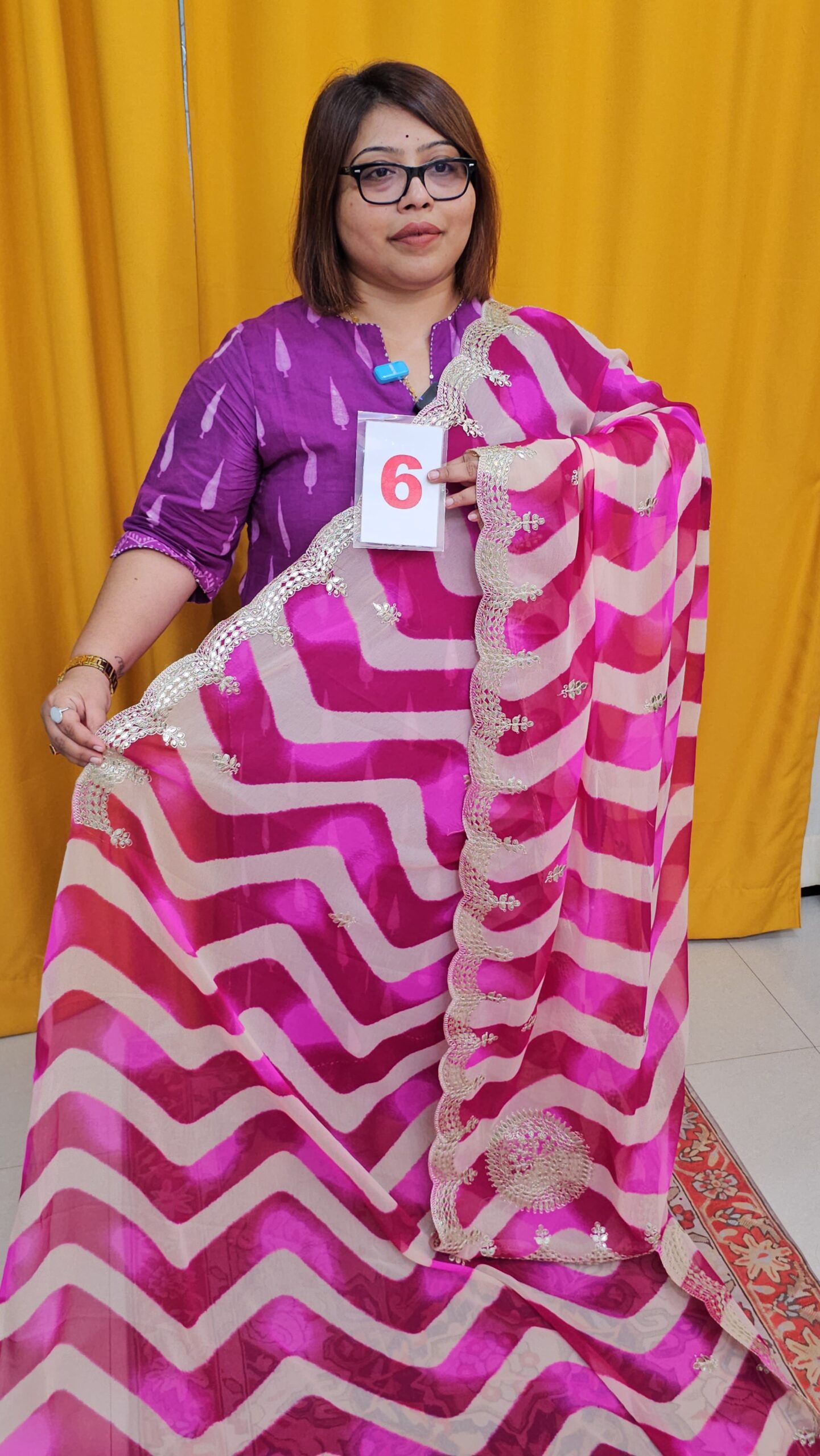8TH SEP LIVE - MOSS CHIFFON SAREE (NO.6)