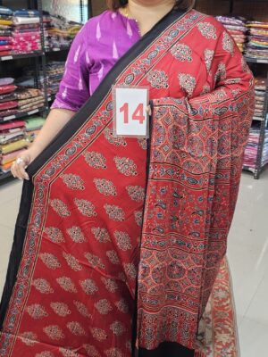 8TH SEP LIVE - DEFECTIVE AJRAKH SAREE (NO.14)