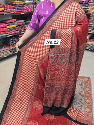 8TH SEP LIVE - DEFECTIVE AJRAKH SAREE (NO.23)
