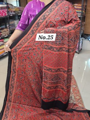 8TH SEP LIVE - DEFECTIVE AJRAKH SAREE (NO.25)