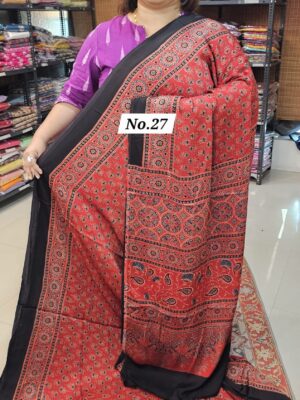 8TH SEP LIVE - DEFECTIVE AJRAKH SAREE (NO.27)