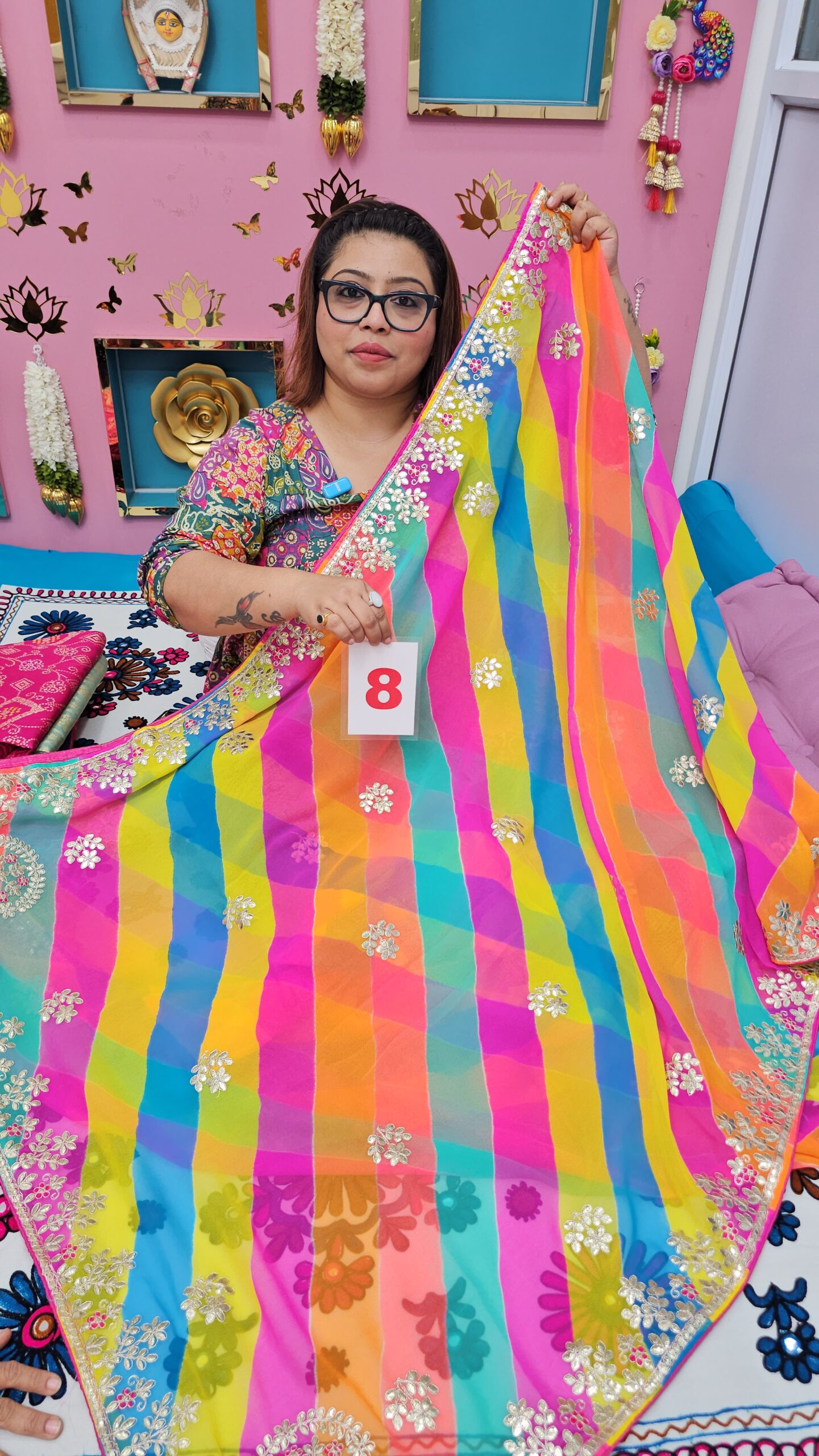 15TH SEP LIVE – MOSS CHIFFON SAREE (NO.8)