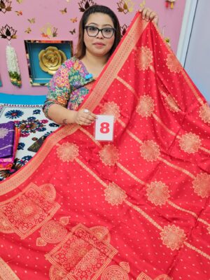 15TH SEP LIVE – GEORGETTE SILK KHADDI SAREE (NO.8)